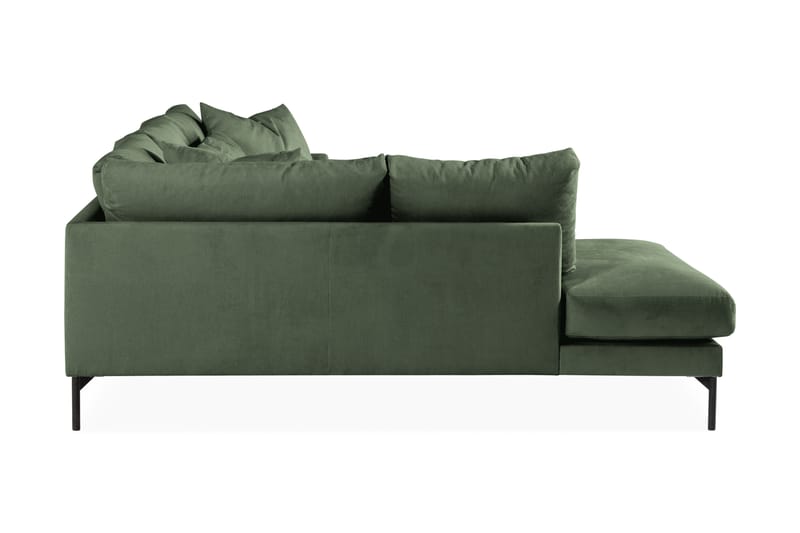 Menard 4-sits Vänstervänd L-formad Djup Schäslongsoffa i Manchester - Grön - Möbler - Soffa - Divansoffor & schäslongsoffa