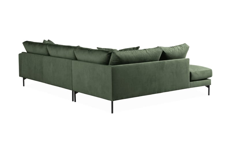 Menard 4-sits Vänstervänd L-formad Djup Schäslongsoffa i Manchester - Grön - Möbler - Soffa - Divansoffor & schäslongsoffa