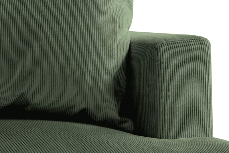 Menard 4-sits Vänstervänd L-formad Djup Schäslongsoffa i Manchester - Grön - Möbler - Soffa - Divansoffor & schäslongsoffa