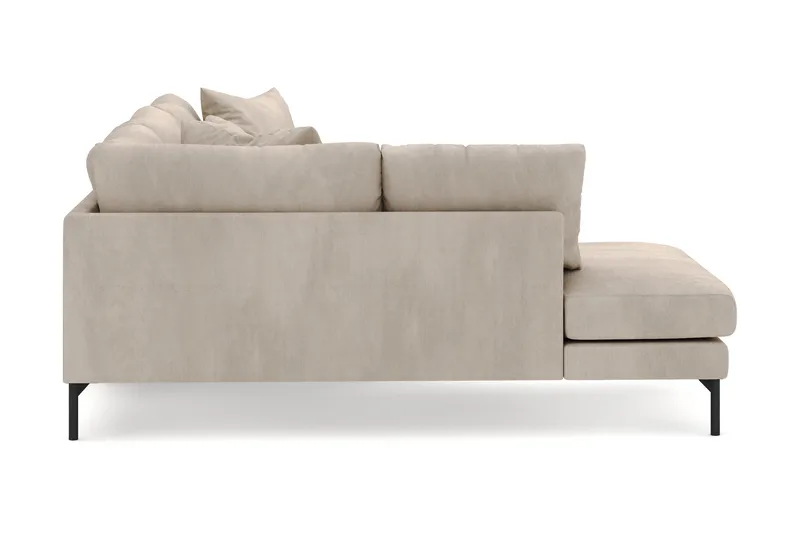 Menard 4-sits Vänstervänd L-formad Djup Schäslongsoffa i Manchester - Greige - Möbler - Soffa - Divansoffor & schäslongsoffa