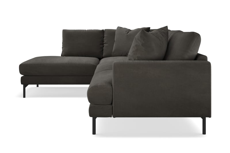 Menard 4-sits Vänstervänd L-formad Djup Schäslongsoffa i Manchester - Mörkgrå - Möbler - Soffa - Divansoffor & schäslongsoffa