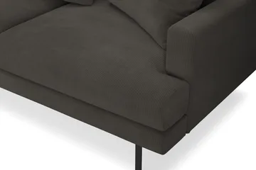 Menard 4-sits Vänstervänd L-formad Djup Schäslongsoffa i Manchester - Mörkgrå - Möbler - Soffa - Divansoffor & schäslongsoffa