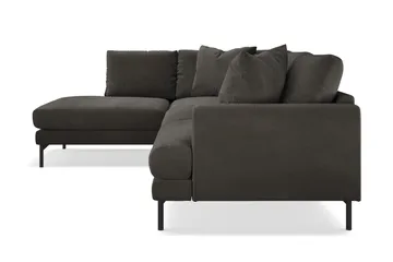Menard 4-sits Vänstervänd L-formad Djup Schäslongsoffa i Manchester - Mörkgrå - Möbler - Soffa - Divansoffor & schäslongsoffa