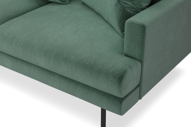 Menard 4-sits Vänstervänd L-formad Djup Schäslongsoffa i Sammet - Mörkgrön - Möbler - Soffa - Divansoffor & schäslongsoffa