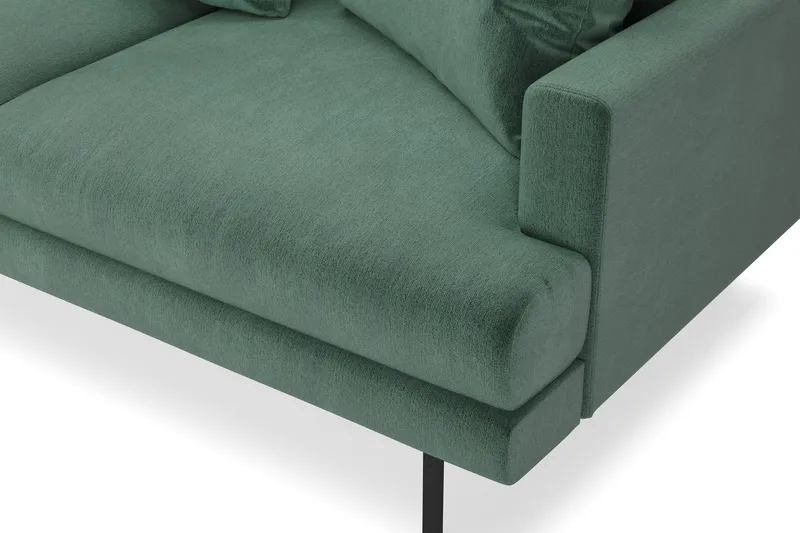 Menard 4-sits Vänstervänd L-formad Djup Schäslongsoffa i Sammet - Mörkgrön - Möbler - Soffa - Divansoffor & schäslongsoffa