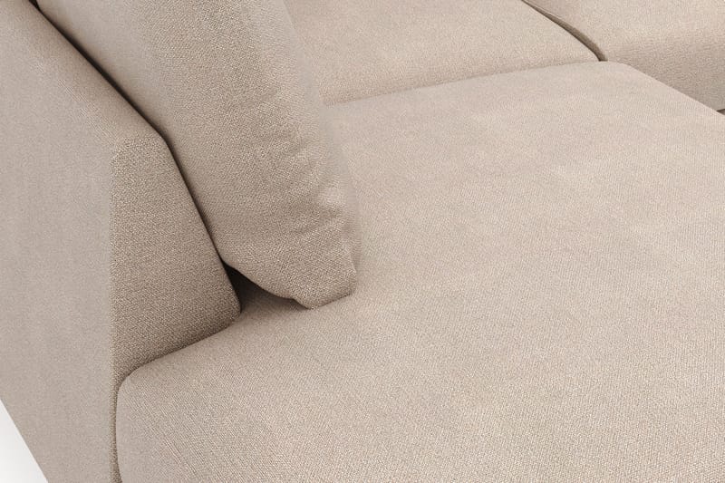 Menard 4-sits Vänstervänd L-formad Djup Schäslongsoffa i Tyg - Beige - Möbler - Soffa - Divansoffor & schäslongsoffa