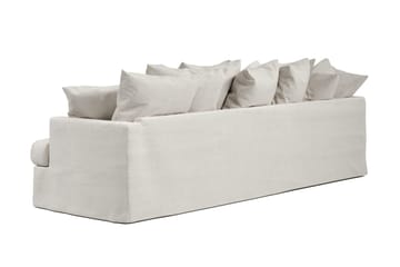 Menard 4-sits Vänstervänd L-formad Djup Schäslongsoffa i Tyg - Beige - Möbler - Soffa - Divansoffor & schäslongsoffa - 4 sits soffa med divan