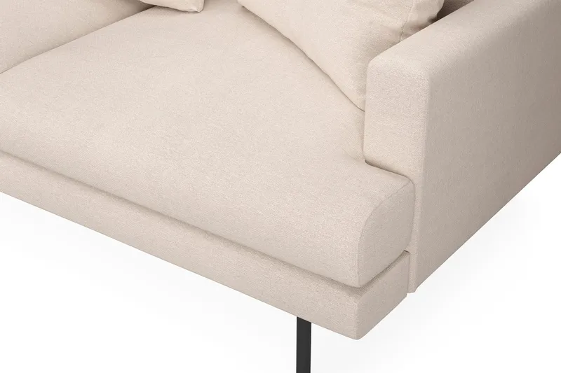 Menard 4-sits Vänstervänd L-formad Djup Schäslongsoffa i Tyg - Beige - Möbler - Soffa - Divansoffor & schäslongsoffa