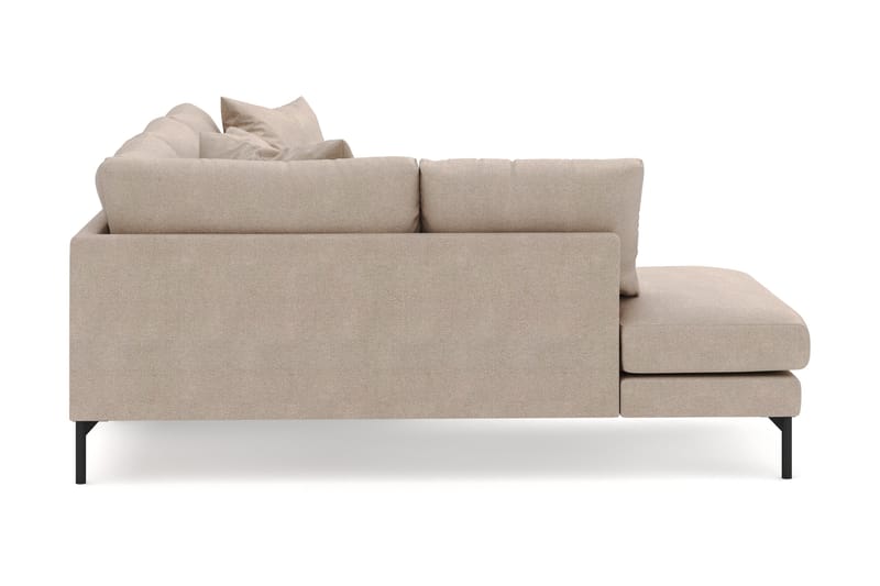 Menard 4-sits Vänstervänd L-formad Djup Schäslongsoffa i Tyg - Beige - Möbler - Soffa - Divansoffor & schäslongsoffa
