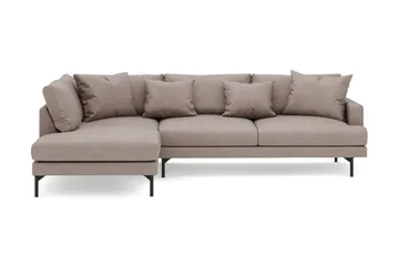 Menard 4-sits Vänstervänd L-formad Djup Schäslongsoffa i Tyg