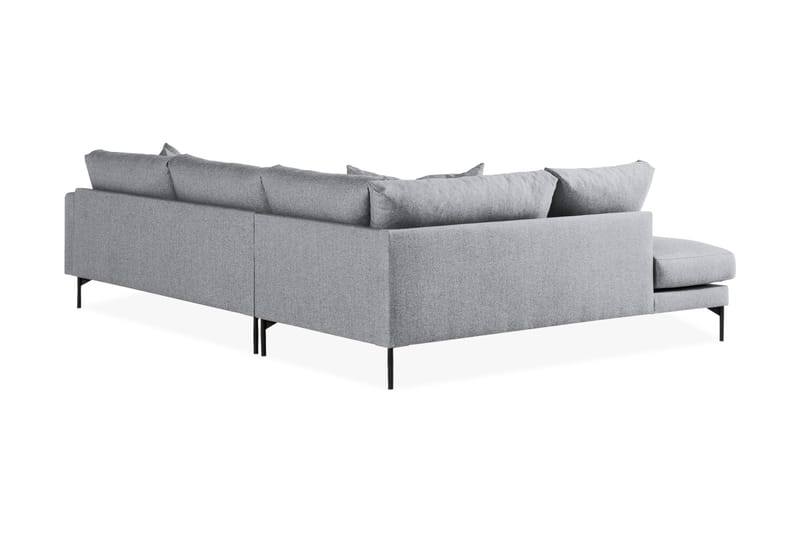 Menard 4-sits Vänstervänd L-formad Djup Schäslongsoffa i Tyg - Grå - Möbler - Soffa - Divansoffor & schäslongsoffa
