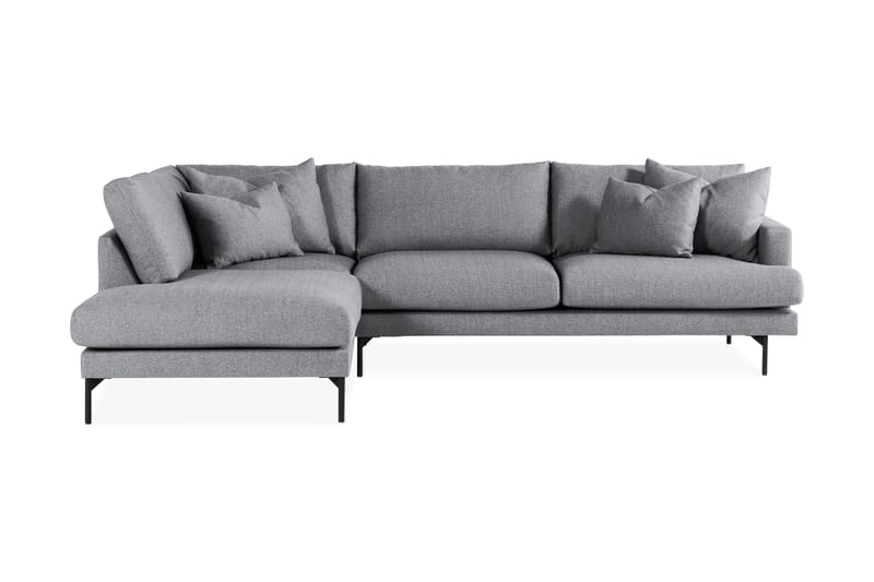 Menard 4-sits Vänstervänd L-formad Djup Schäslongsoffa i Tyg - Grå - Möbler - Soffa - Divansoffor & schäslongsoffa