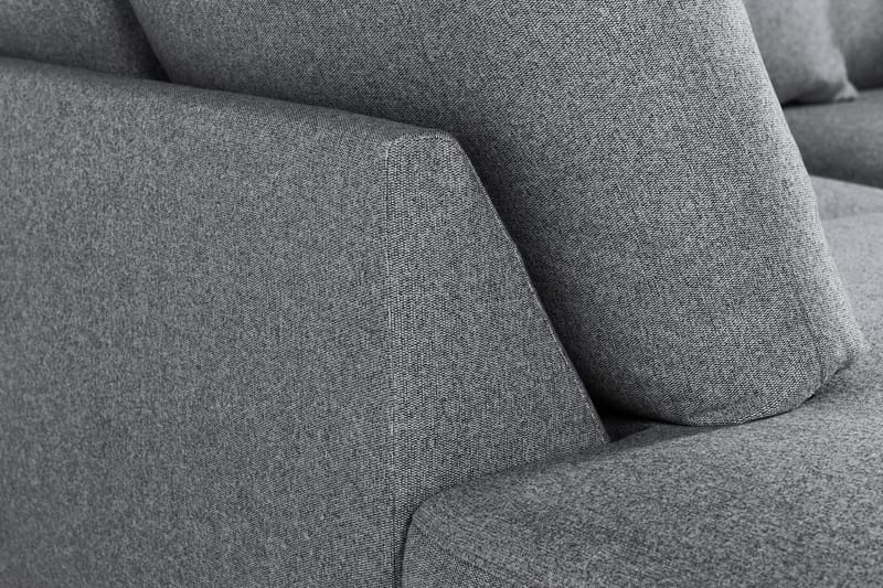 Menard 4-sits Vänstervänd L-formad Djup Schäslongsoffa i Tyg - Grå - Möbler - Soffa - Divansoffor & schäslongsoffa