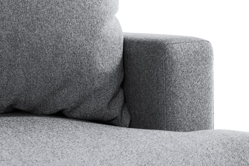 Menard 4-sits Vänstervänd L-formad Djup Schäslongsoffa i Tyg - Grå - Möbler - Soffa - Divansoffor & schäslongsoffa