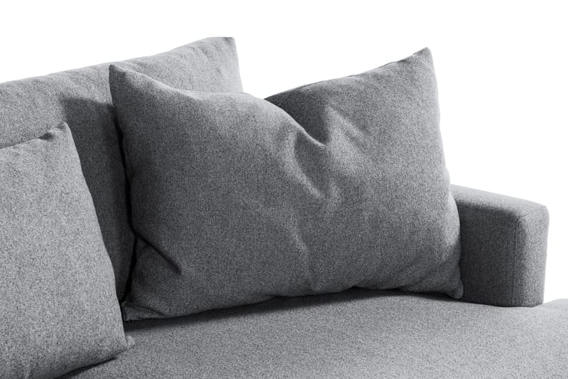 Menard 4-sits Vänstervänd L-formad Djup Schäslongsoffa i Tyg - Grå - Möbler - Soffa - Divansoffor & schäslongsoffa