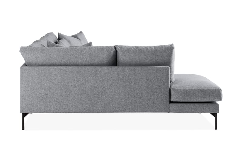 Menard 4-sits Vänstervänd L-formad Djup Schäslongsoffa i Tyg - Grå - Möbler - Soffa - Divansoffor & schäslongsoffa