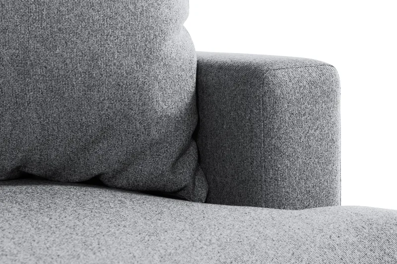 Menard 4-sits Vänstervänd L-formad Djup Schäslongsoffa i Tyg - Grå - Möbler - Soffa - Divansoffor & schäslongsoffa