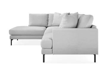 Menard 4-sits Vänstervänd L-formad Djup Schäslongsoffa i Tyg - Ljusgrå - Möbler - Soffa - Divansoffor & schäslongsoffa