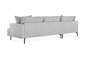 Menard 4-sits Vänstervänd L-formad Djup Schäslongsoffa i Tyg - Ljusgrå - Möbler - Soffa - Divansoffor & schäslongsoffa