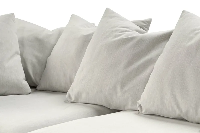 Menard 4-sits Vänstervänd L-formad Schäslongsoffa i Tyg - Ljusgrå - Möbler - Soffa - Divansoffor & schäslongsoffa