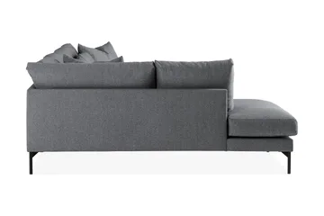 Menard 4-sits Vänstervänd L-formad Djup Schäslongsoffa i Tyg - Mörkgrå - Möbler - Soffa - Divansoffor & schäslongsoffa