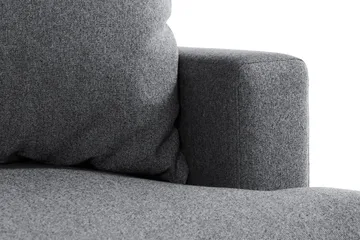 Menard 4-sits Vänstervänd L-formad Djup Schäslongsoffa i Tyg - Mörkgrå - Möbler - Soffa - Divansoffor & schäslongsoffa