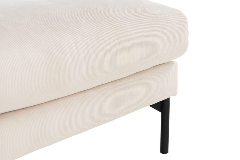 Menard 4-sits Vänstervänd L-formad Schäslongsoffa + Fotpall i Manchester - Beige - Möbler - Soffa - Divansoffor & schäslongsoffa