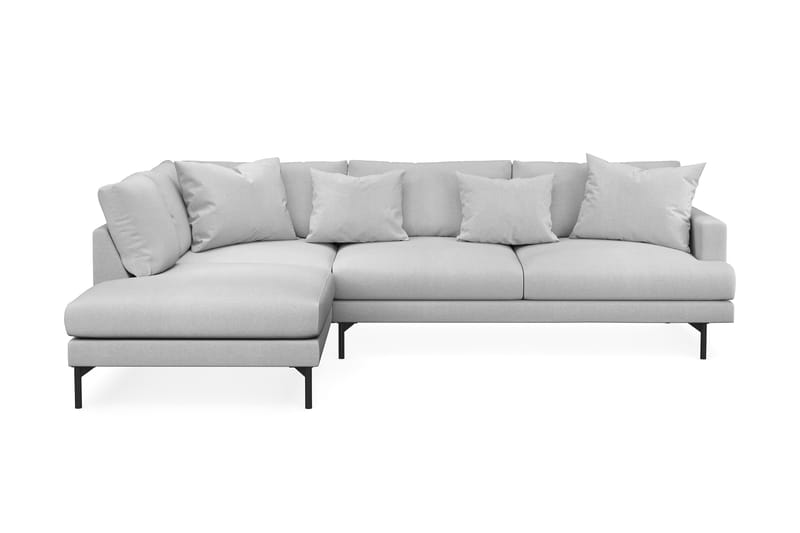 Menard 4-sits Vänstervänd L-formad Schäslongsoffa i Tyg - Ljusgrå - Möbler - Soffa - Divansoffor & schäslongsoffa