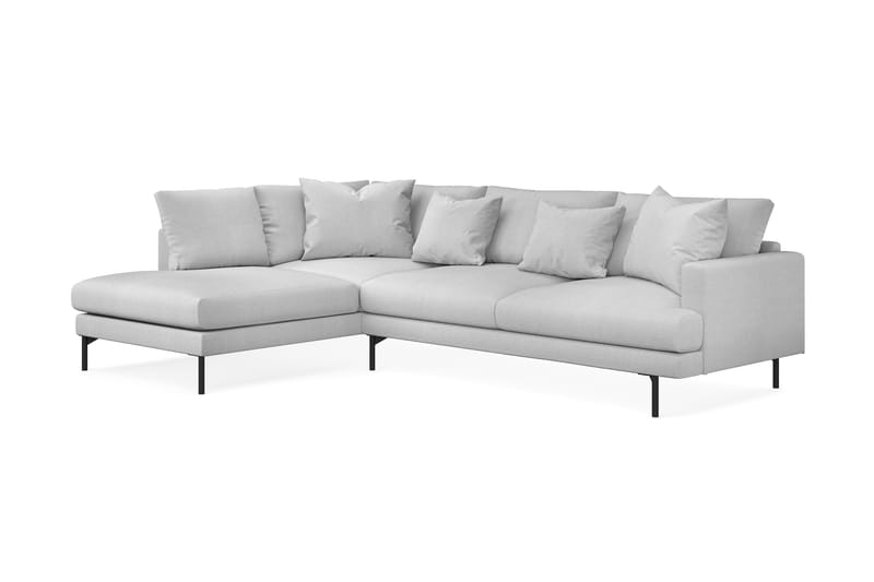 Menard 4-sits Vänstervänd L-formad Schäslongsoffa i Tyg - Ljusgrå - Möbler - Soffa - Divansoffor & schäslongsoffa