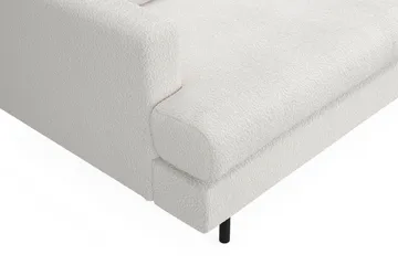 Menard Compact 3-sits Högervänd L-formad Divansoffa i Bouclé - Vit - Möbler - Soffa - Divansoffor & schäslongsoffa