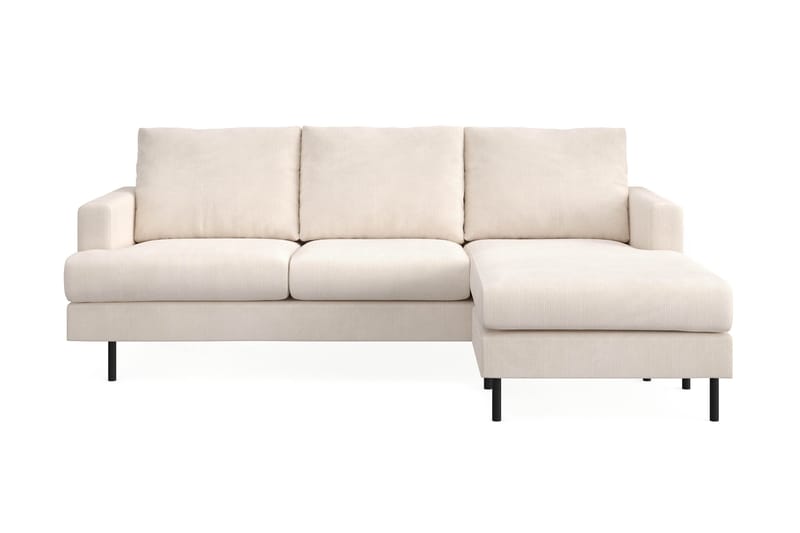 Menard Compact 3-sits Högervänd L-formad Divansoffa i Manchester, Beige