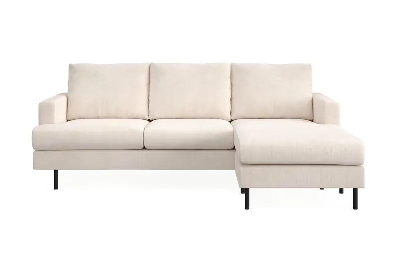 Menard Compact 3-sits Högervänd L-formad Divansoffa i Manchester, Beige