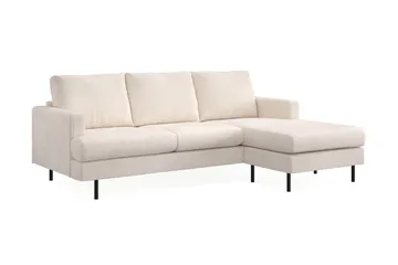 Menard Compact 3-sits Högervänd L-formad Divansoffa i Manchester - Beige - Möbler - Soffa - Divansoffor & schäslongsoffa