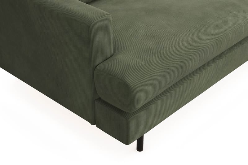 Menard Compact 3-sits Högervänd L-formad Divansoffa i Manchester - Grön - Möbler - Soffa - Divansoffor & schäslongsoffa
