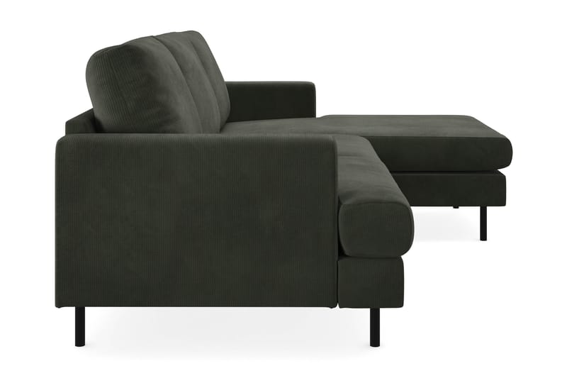 Menard Compact 3-sits Högervänd L-formad Divansoffa i Manchester - Mörkgrön - Möbler - Soffa - Divansoffor & schäslongsoffa