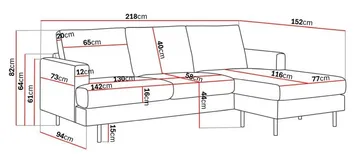 Menard Compact 3-sits Högervänd L-formad Divansoffa i Manchester - Mörkgrön - Möbler - Soffa - Divansoffor & schäslongsoffa