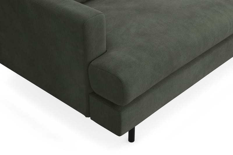 Menard Compact 3-sits Högervänd L-formad Divansoffa i Manchester - Mörkgrön - Möbler - Soffa - Divansoffor & schäslongsoffa