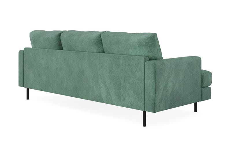 Menard Compact 3-sits Högervänd L-formad Divansoffa i Sammet - Mörkgrön - Möbler - Soffa - Divansoffor & schäslongsoffa