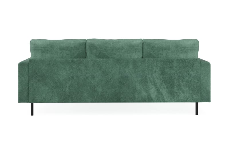 Menard Compact 3-sits Högervänd L-formad Divansoffa i Sammet - Mörkgrön - Möbler - Soffa - Divansoffor & schäslongsoffa