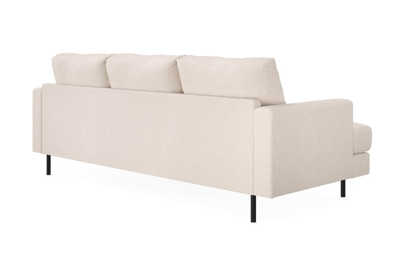 Menard Compact 3-sits Högervänd L-formad Divansoffa i Tyg - Beige - Möbler - Soffa - Divansoffor & schäslongsoffa