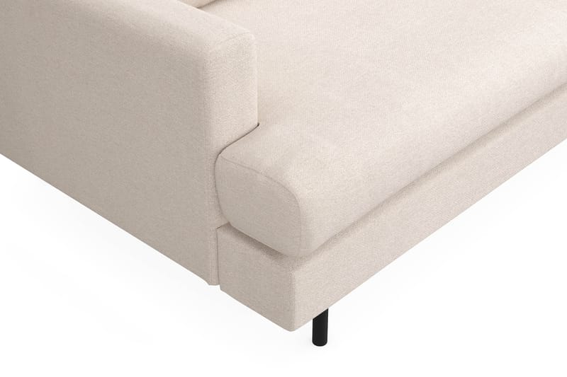 Menard Compact 3-sits Högervänd L-formad Divansoffa i Tyg - Beige - Möbler - Soffa - Divansoffor & schäslongsoffa