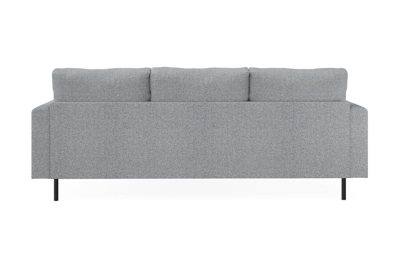 Menard Compact 3-sits Högervänd L-formad Divansoffa i Tyg - Grå - Möbler - Soffa - Divansoffor & schäslongsoffa