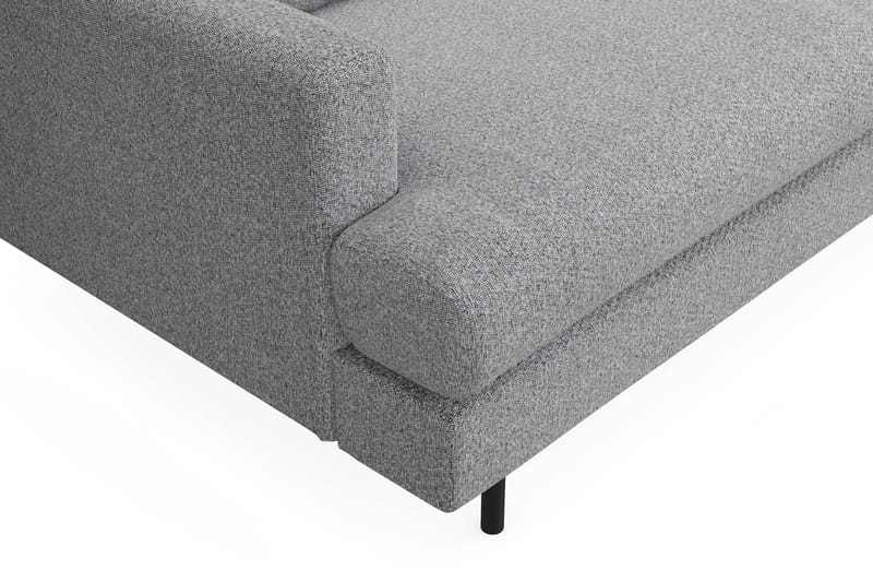 Menard Compact 3-sits Högervänd L-formad Divansoffa i Tyg - Grå - Möbler - Soffa - Divansoffor & schäslongsoffa