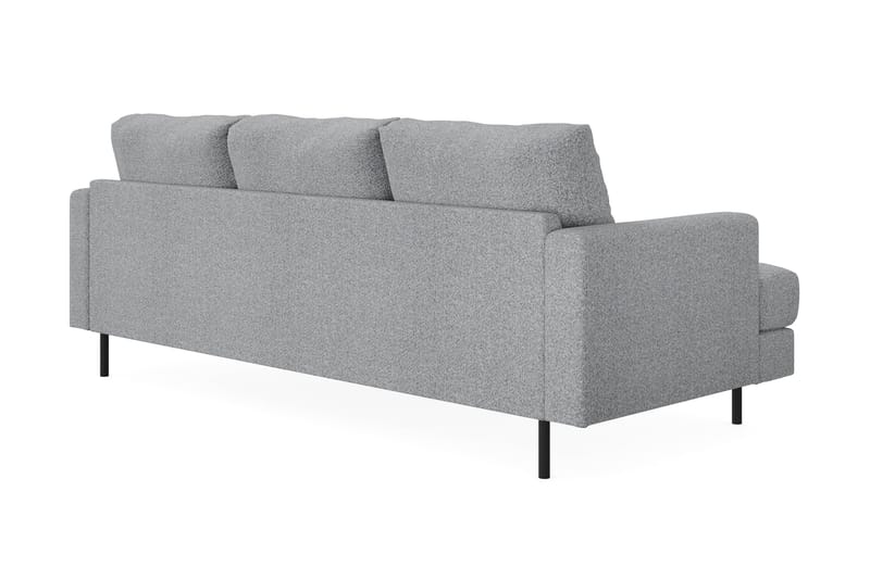Menard Compact 3-sits Högervänd L-formad Divansoffa i Tyg - Grå - Möbler - Soffa - Divansoffor & schäslongsoffa