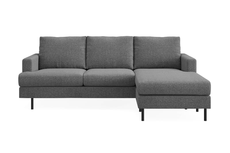 Menard Compact 3-sits Högervänd L-formad Divansoffa i Tyg - Mörkgrå - Möbler - Soffa - Divansoffor & schäslongsoffa