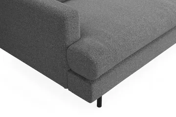 Menard Compact 3-sits Högervänd L-formad Divansoffa i Tyg - Mörkgrå - Möbler - Soffa - Divansoffor & schäslongsoffa