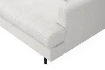 Menard Compact 3-sits Vänstervänd L-formad Divansoffa i Bouclé - Vit - Möbler - Soffa - Divansoffor & schäslongsoffa