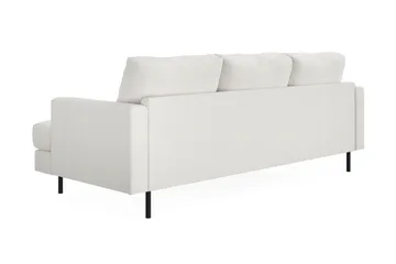 Menard Compact 3-sits Vänstervänd L-formad Divansoffa i Bouclé - Vit - Möbler - Soffa - Divansoffor & schäslongsoffa