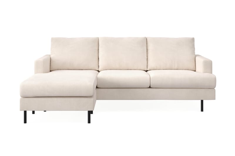 Menard Compact 3-sits Vänstervänd L-formad Divansoffa i Manchester - Beige - Möbler - Soffa - Divansoffor & schäslongsoffa