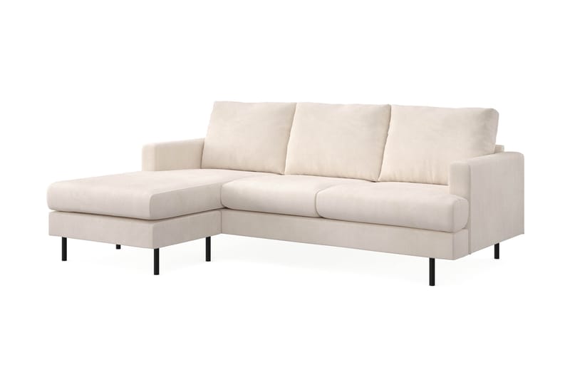 Menard Compact 3-sits Vänstervänd L-formad Divansoffa i Manchester - Beige - Möbler - Soffa - Divansoffor & schäslongsoffa